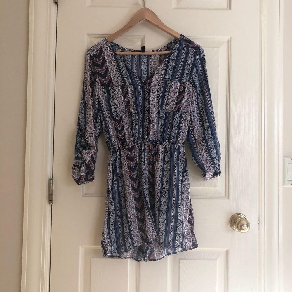 H&M detailed striped and patterned romper